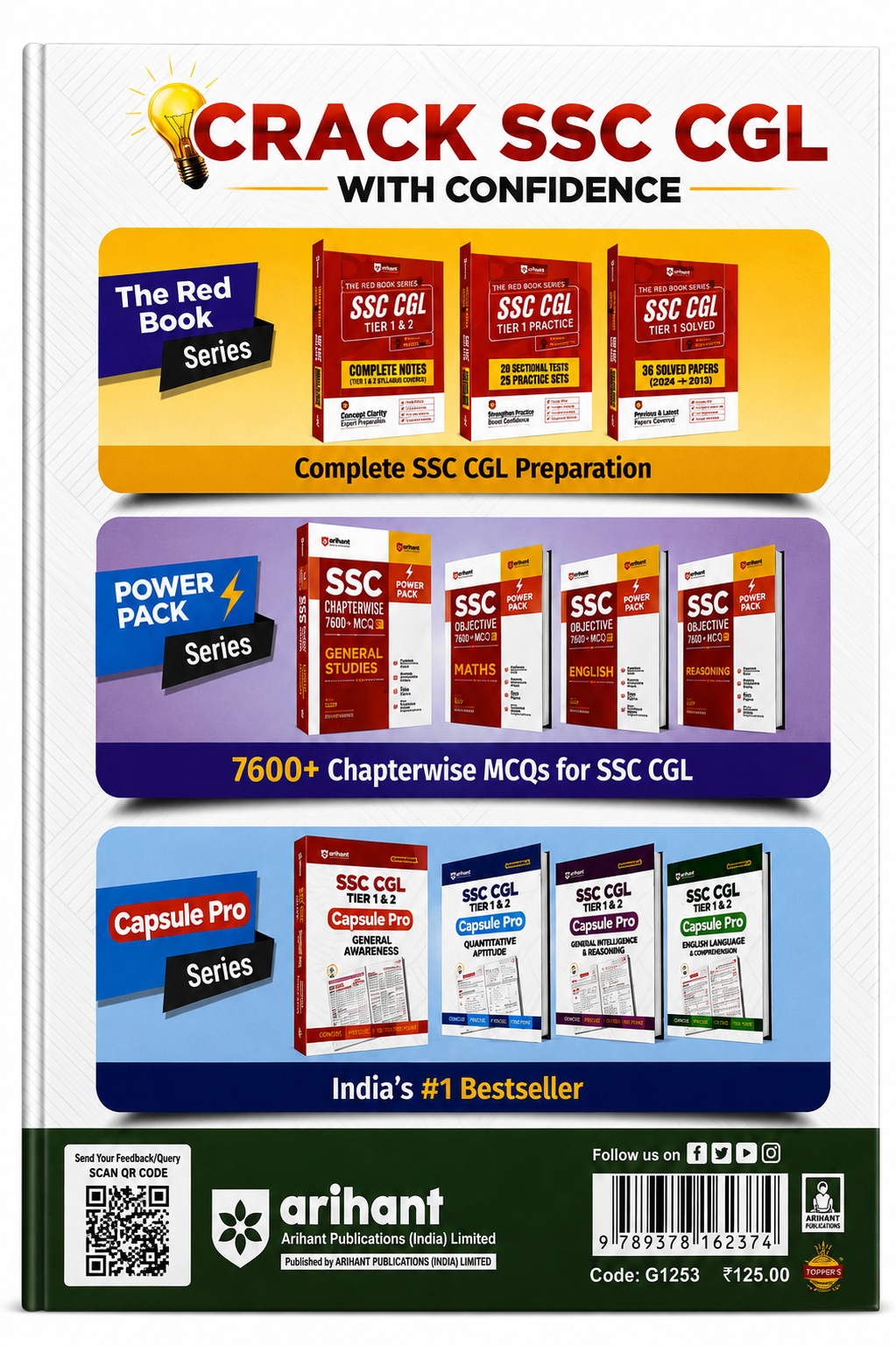 SSC CGL Tier 1 & 2 English Language & Comprehension Capsule Pro | Arihant | English Medium