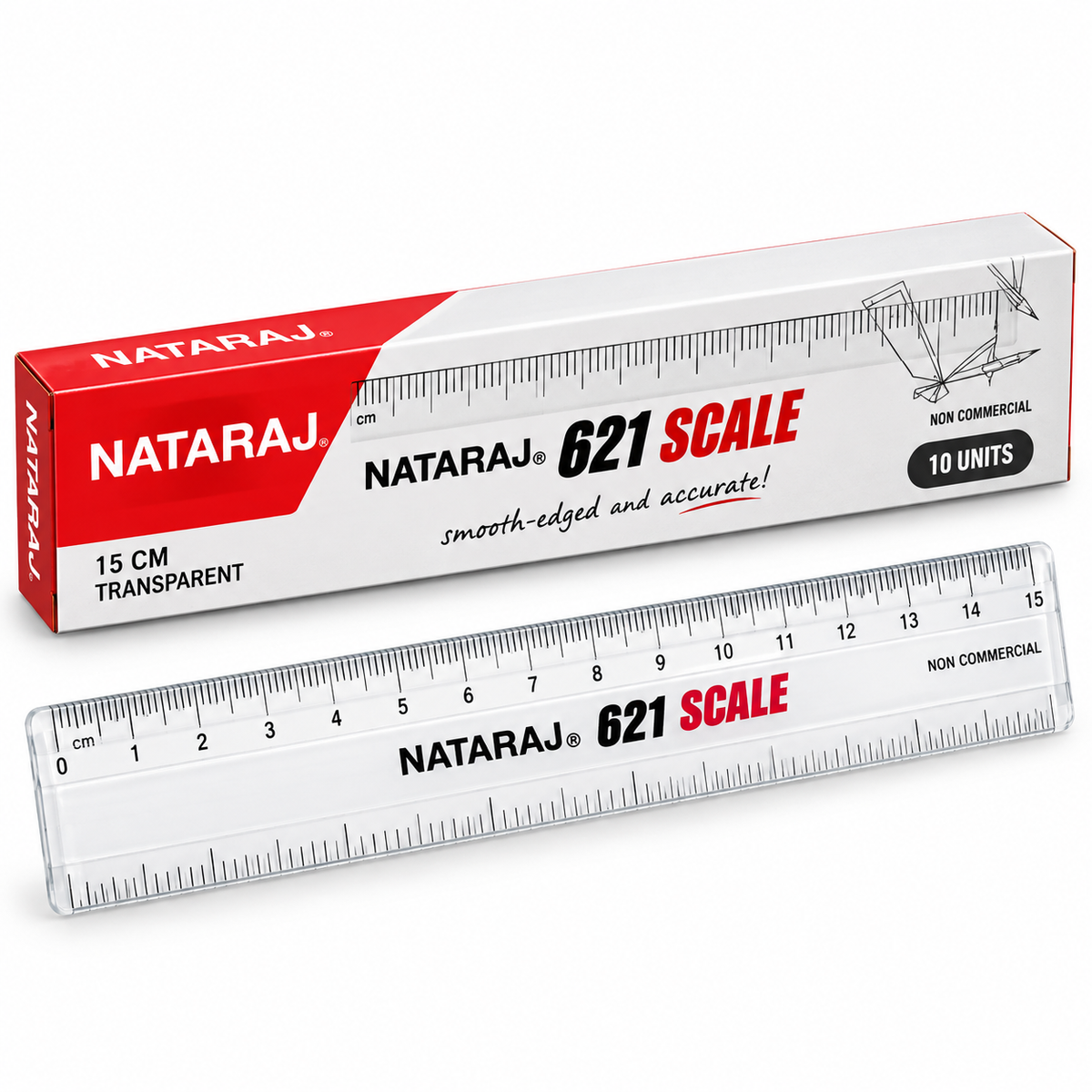 Nataraj 621 Scale 15 cm | Pack of 10