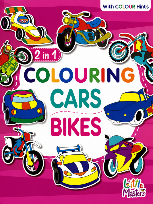 Little Masters 2 in 1 Colouring – Cars & Bikes