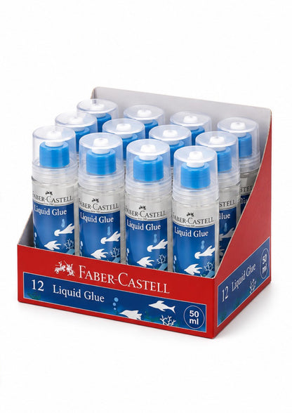 Faber Castell Liquid Glue 50ml | Strong Adhesive Craft Glue for School & Office