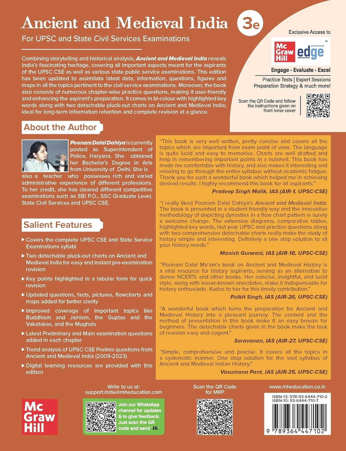 Ancient and Medieval India (3rd Edition) – Poonam Dalal Dahiya | UPSC & State Civil Services