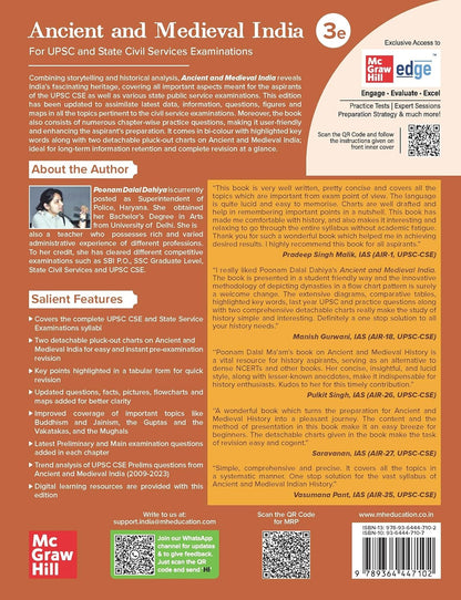 Ancient and Medieval India (3rd Edition) – Poonam Dalal Dahiya | UPSC & State Civil Services