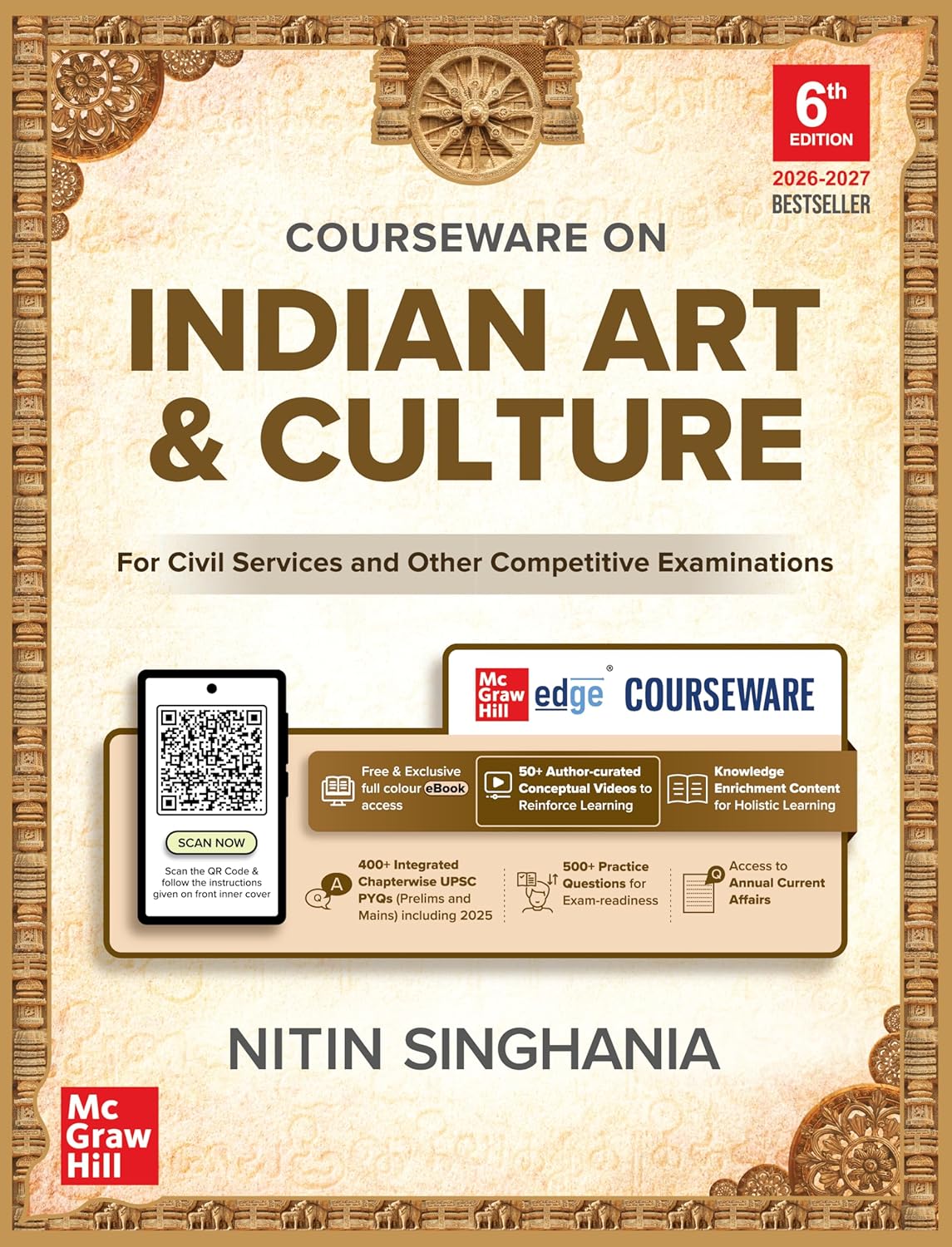 Courseware on Indian Art and Culture 6th Edition by Nitin Singhania UPSC Book McGraw Hill