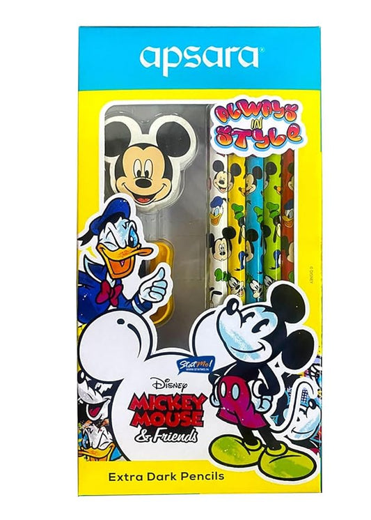 Apsara Disney Mickey Mouse & Friends Extra Dark Pencils Set