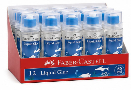Faber Castell Liquid Glue 50ml | Strong Adhesive Craft Glue for School & Office