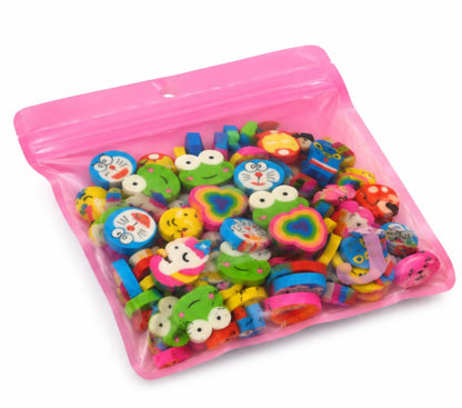 Cute Cartoon Mini Eraser Set for Kids | Assorted Fun Shape Erasers Pack