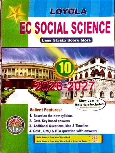 10th standard Social Science guide EC Loyola English medium covering history geography civics economics