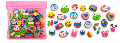 Cute Cartoon Mini Eraser Set for Kids | Assorted Fun Shape Erasers Pack