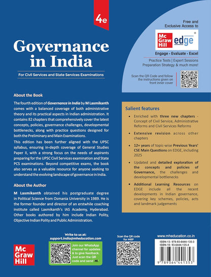 Governance in India 4th Edition by M Laxmikanth | UPSC GS Paper 2 | McGraw Hill