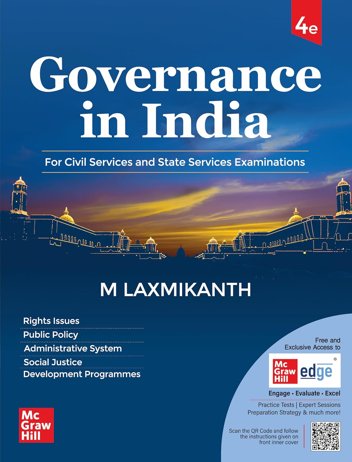 Governance in India 4th Edition by M Laxmikanth McGraw Hill UPSC GS Paper 2 Book Cover
