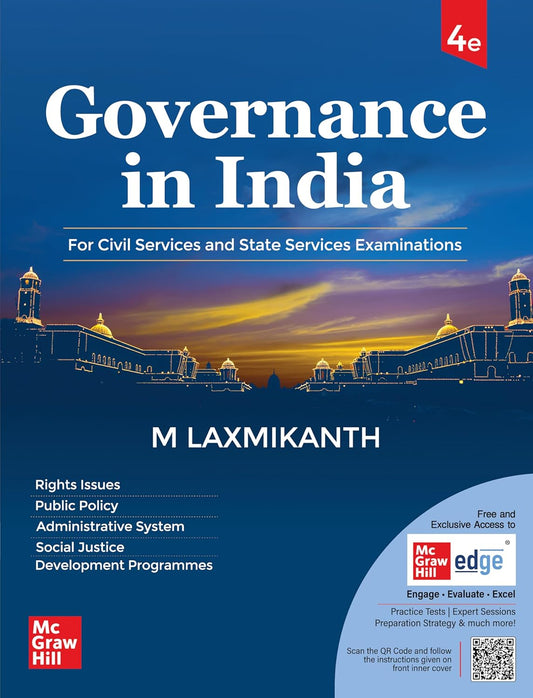 Governance in India 4th Edition by M Laxmikanth McGraw Hill UPSC GS Paper 2 Book Cover