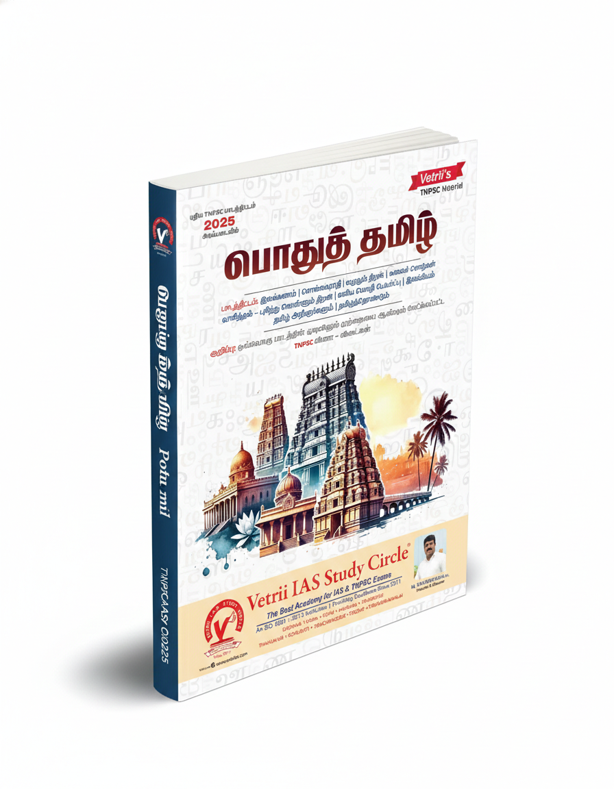 Vetrii’s Pothu Tamil – TNPSC Exam Book (Tamil Medium) | பொதுத் தமிழ் | New TNPSC Syllabus 2025