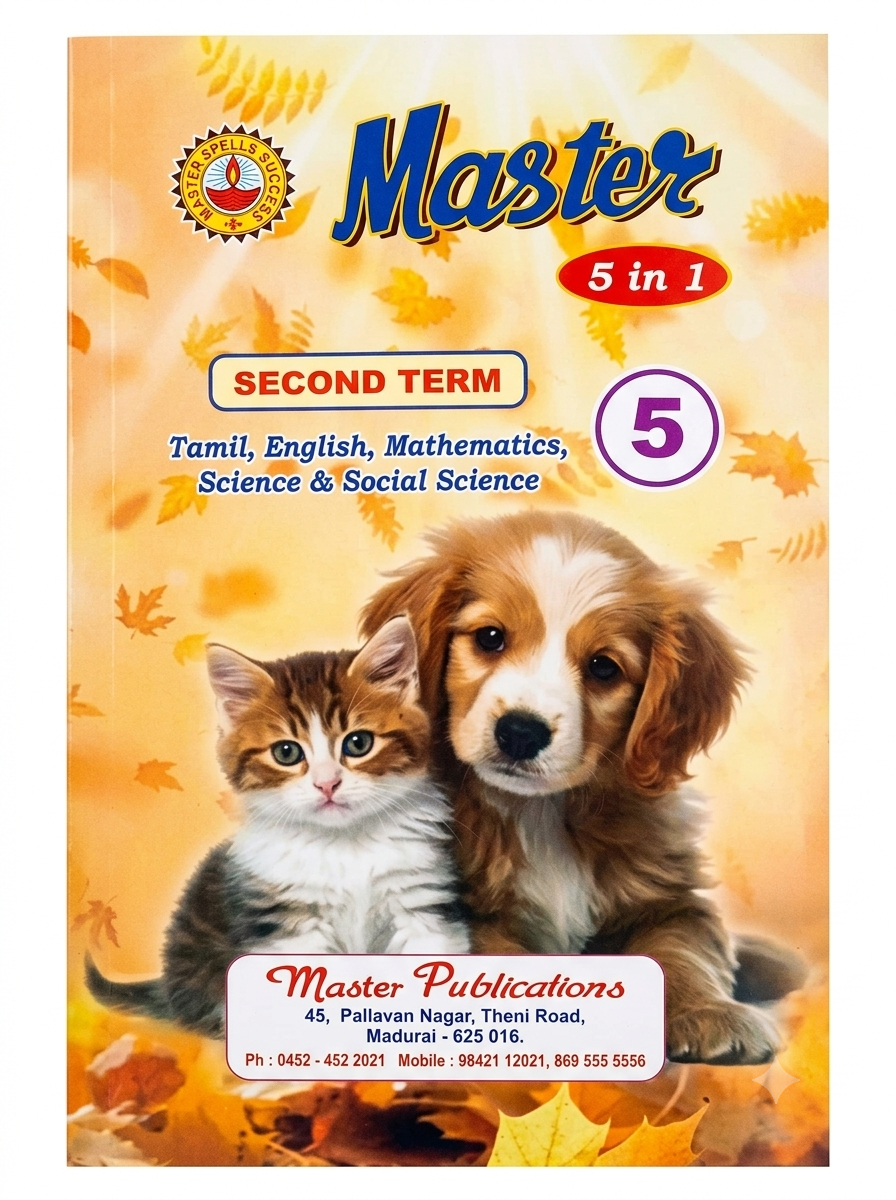 Master's Super Guide Class 5 Second Term 5-in-1 (English Medium) | 2026–27