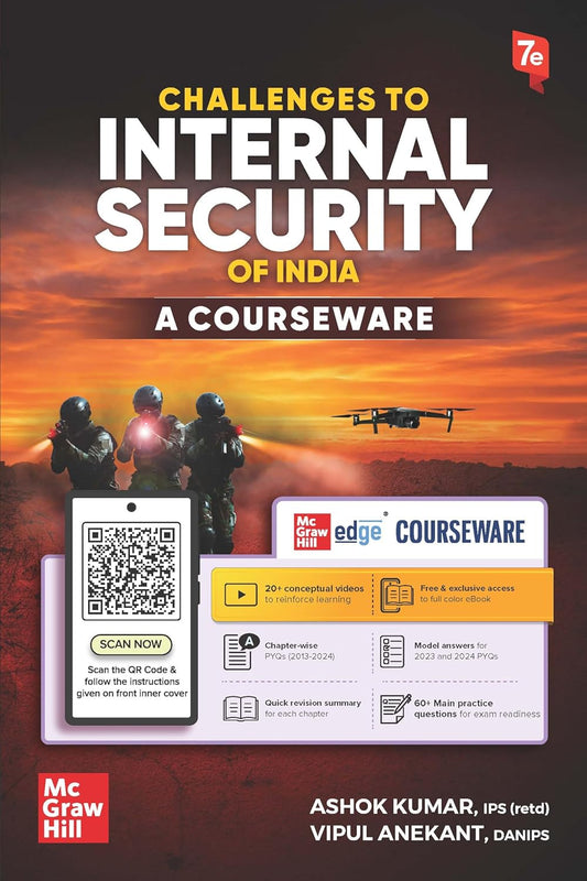 Challenges to Internal Security of India UPSC Book by Ashok Kumar IPS McGraw Hill Courseware Cover Image