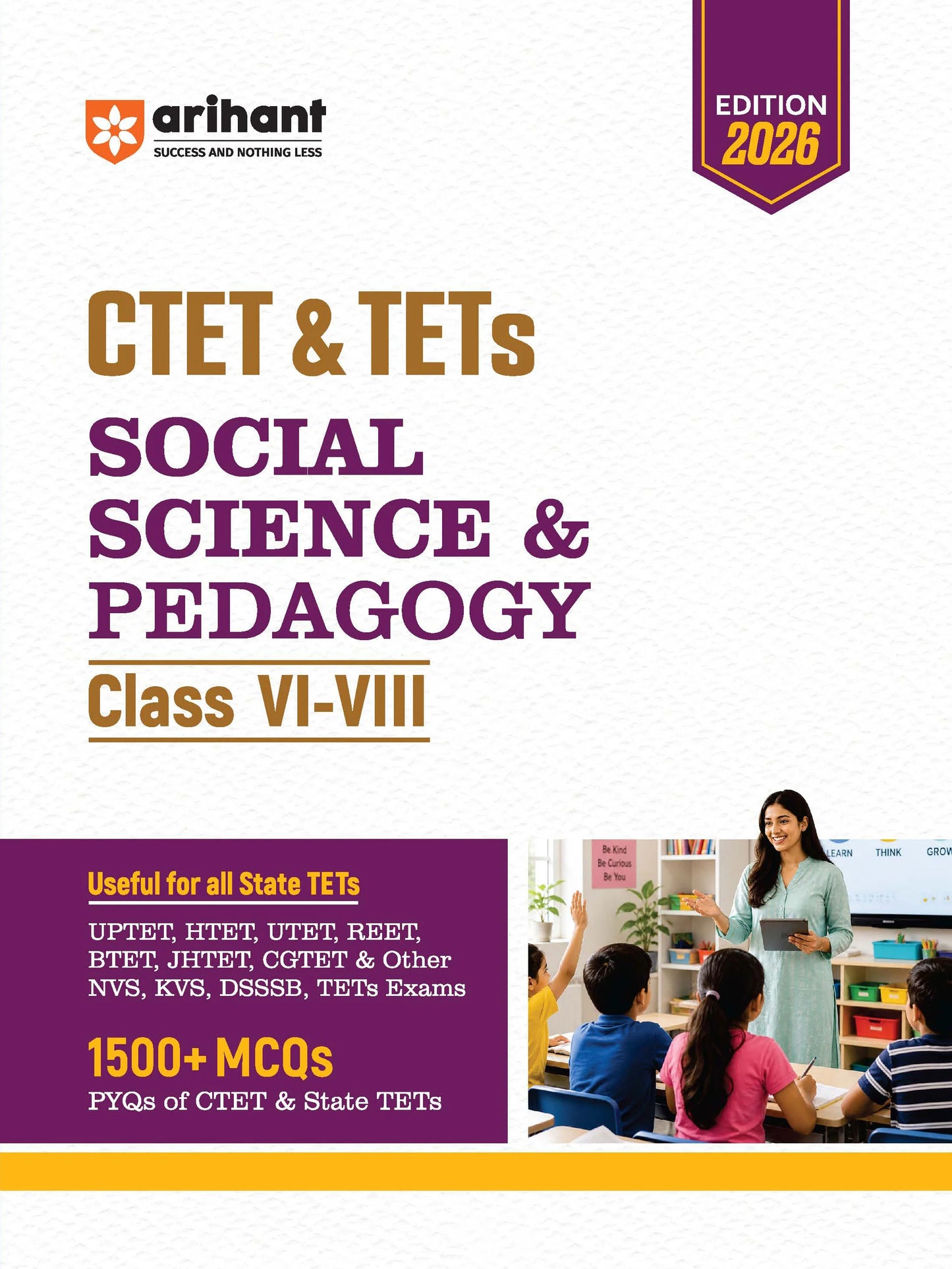 CTET & TETs Social Science & Pedagogy Class VI–VIII | Arihant | Edition 2026