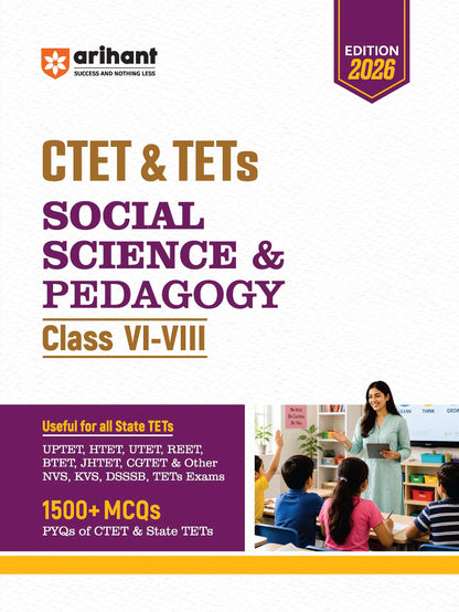 CTET & TETs Social Science & Pedagogy Class VI–VIII | Arihant | Edition 2026