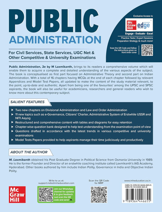 Public Administration 2nd Edition by M Laxmikanth | UPSC & UGC NET | McGraw Hill