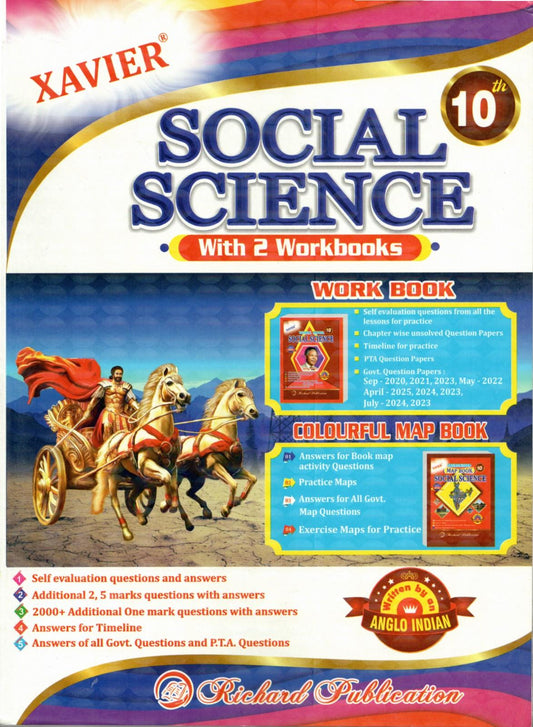 10th Xavier Social Science With 2 Workbooks