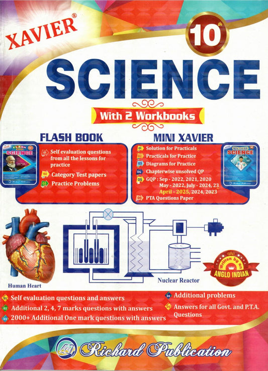 10th Xavier Science with 2 Workbooks