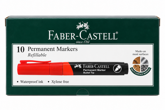 Faber-Castell Permanent Marker – 10 Pieces