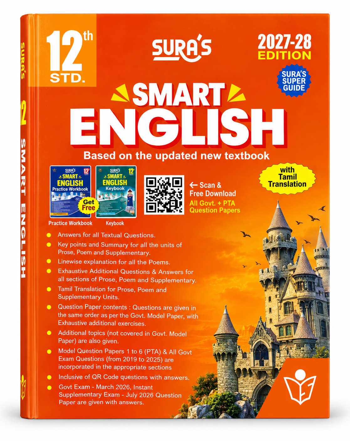Sura's Class 12 Smart English Guide 2027–28 Edition with Tamil Translation