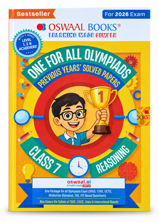 Oswaal Books One for All Olympiads Previous Years' Solved Papers – Class 7 Reasoning | 2026 Exam