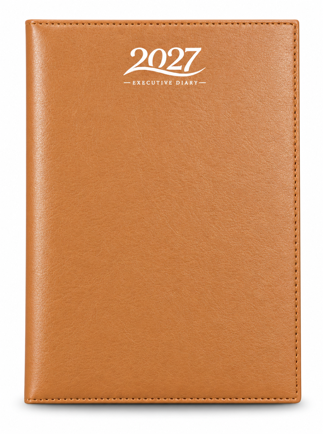 2027 Customizable Premium Executive Diary – Tan Brown