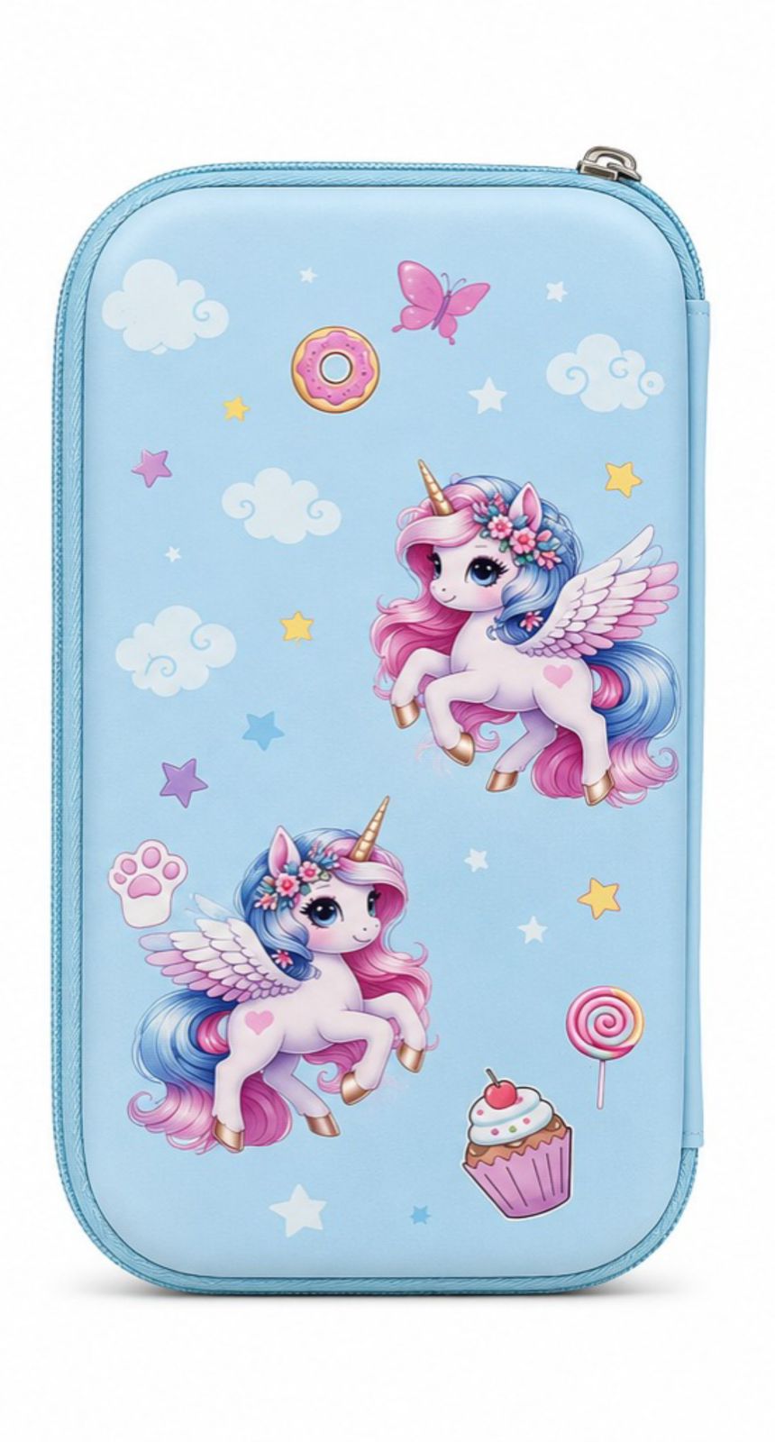Unicorn Calculator Pencil Box for Girls | Cute Hardtop Multipurpose Stationery Case