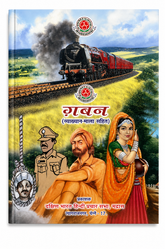 Gaban Hindi novel book cover by Munshi Premchand Vyakhyan Mala Sahit Dakshin Bharat Hindi Prachar Sabha Chennai