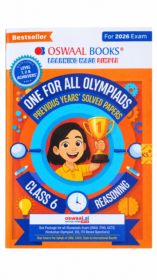 Oswaal Books One for All Olympiads – Class 6 Reasoning | Previous Years' Solved Papers | For 2026 Exam