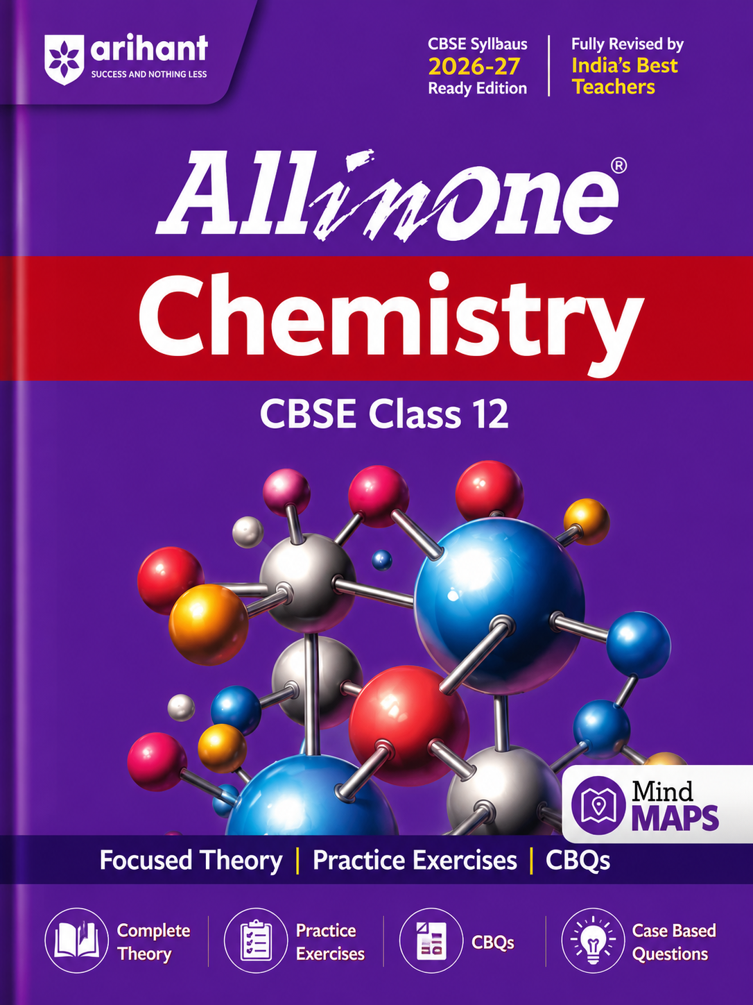 Arihant All in One Chemistry book for Class 12 on a purple background