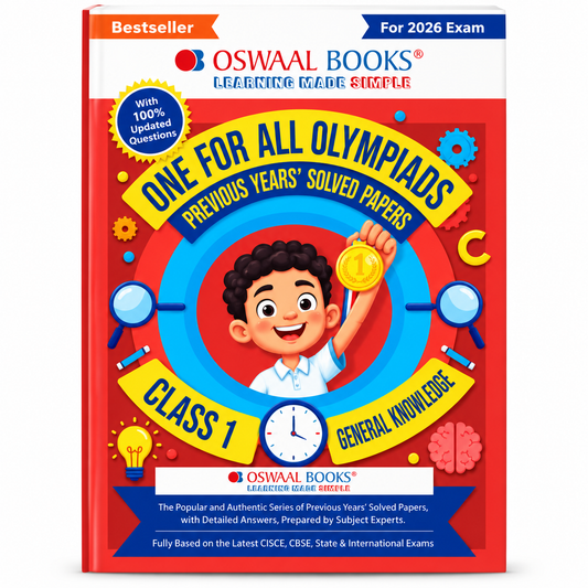 Oswaal One For All Olympiads Class 1 General Knowledge – Previous Years’ Solved Papers | 2026 Exam