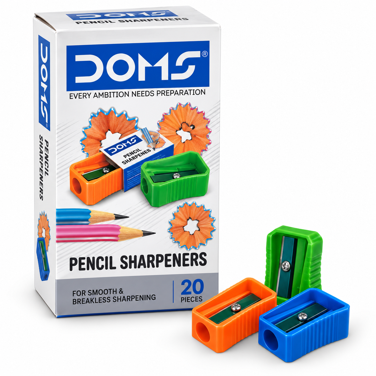 DOMS Pencil Sharpeners | Pack of 20 Pieces