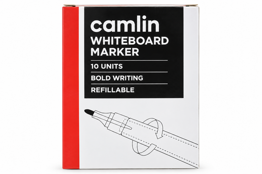 Camlin Whiteboard Marker – 10 Units, Bold Writing, Refillable
