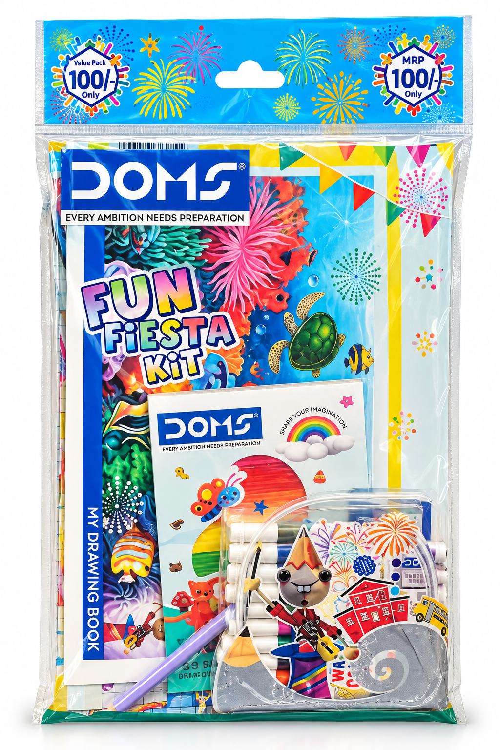 DOMS Fun Fiesta Art Kit | Complete Drawing & Colouring Kit