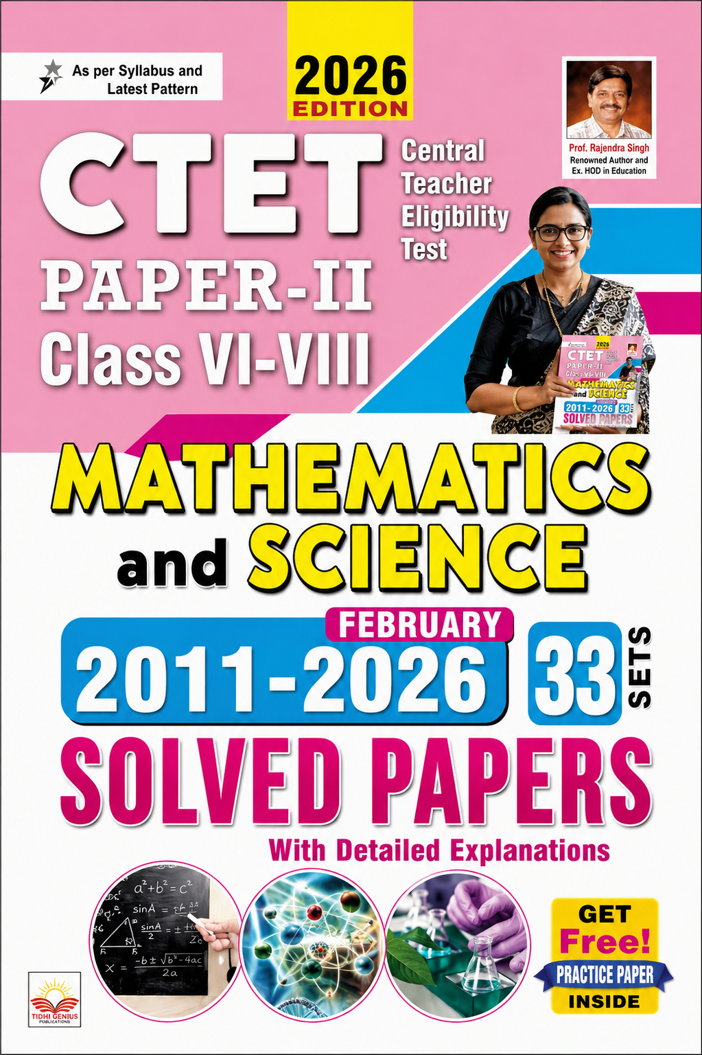 CTET Paper-III Class VI–VIII Mathematics & Science 2026 | 33 Solved Papers 2011–2026 | Detailed Explanations