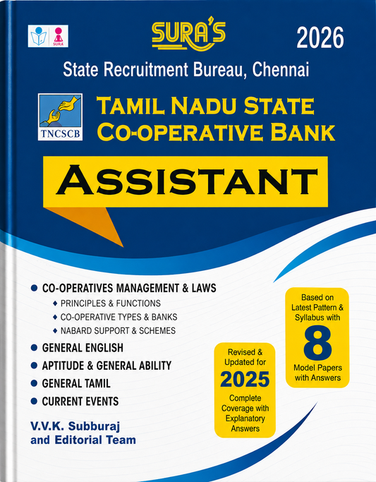 Sura's 2026 Tamil Nadu State Co-operative Bank Assistant Guide | Cooperative Bank Exam Book