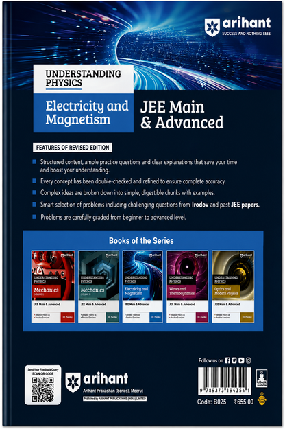 Arihant Understanding Physics Electricity and Magnetism for JEE Main & Advanced | Modular Theory & Practice | Two-Level JEE Pattern Exercises | DC Pandey