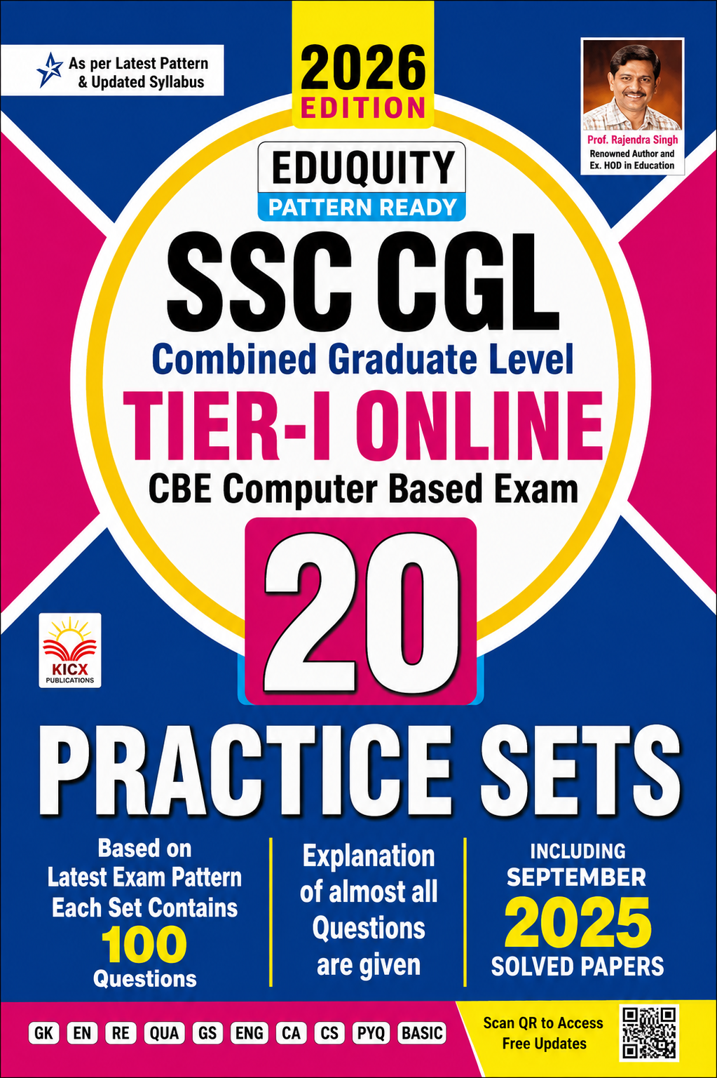SSC CGL 2026 Tier-I Online | 20 Practice Sets | Latest Exam Pattern | September 2025 Solved Papers