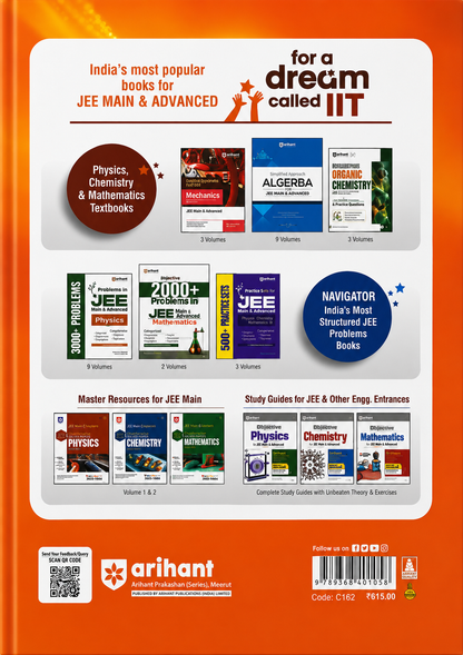 Buy Arihant 25 Years JEE Main Physics with 3500+ MCQs from JEE Main & AIEEE 2002–2026. Chapterwise, topicwise and levelwise practice with NTA-authenticated answers.
