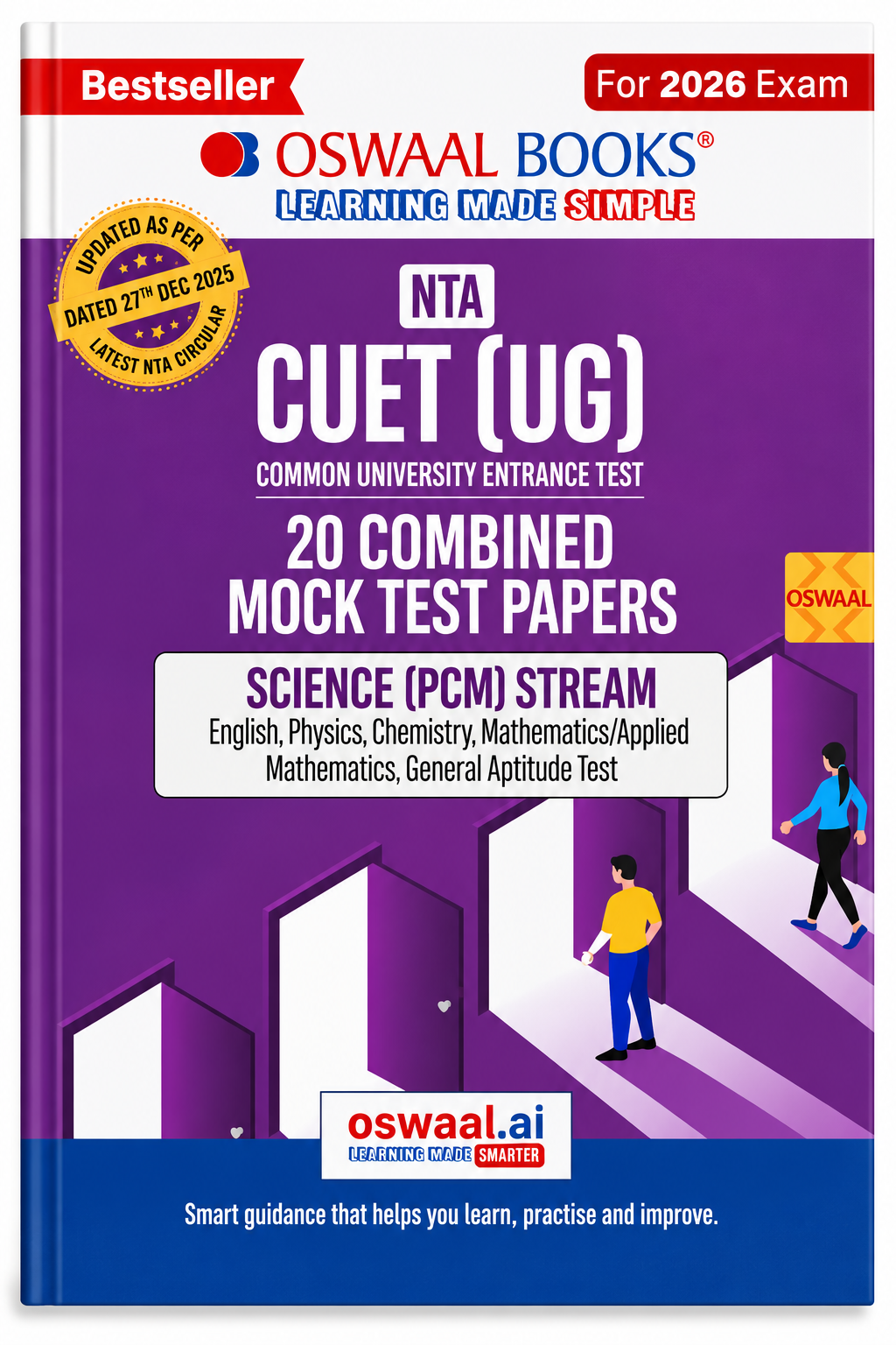Oswaal Books NTA CUET (UG) 20 Combined Mock Test Papers – Science (PCM) Stream | 2026 Exam