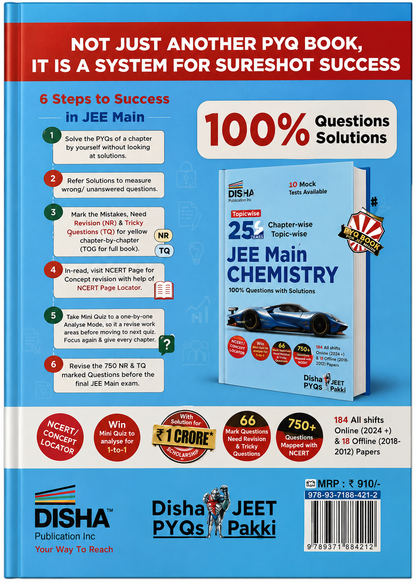 Errorless 2023 Chapter-wise & Topic-wise 25 Years JEE Main Chemistry | 2026–2002 Previous Year Solved Papers | 10th Edition | Disha