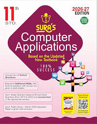 Book cover of 'Computer Applications' by Suresh for 11th standard, 2026-27 edition.