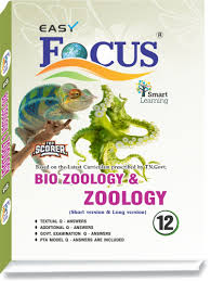 Book titled 'Easy Focus Bio Zoology & Zoology' with a chameleon illustration on a white background