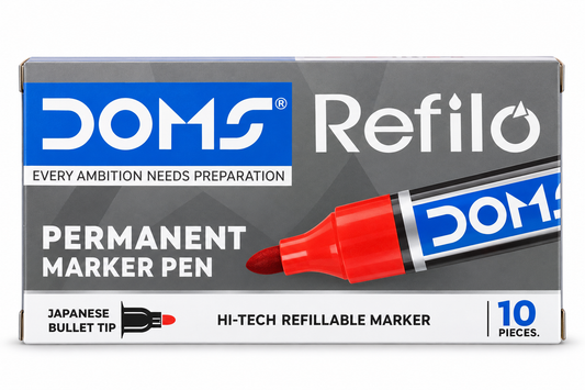 Doms Refilo Permanent Marker Pen – 10 Pieces