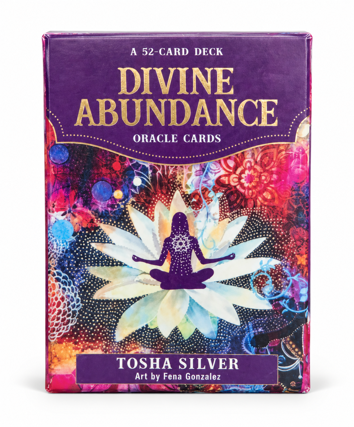Angels of Abundance Oracle Cards guidebook by Doreen Virtue and Grant Virtue with blue and gold angel artwork