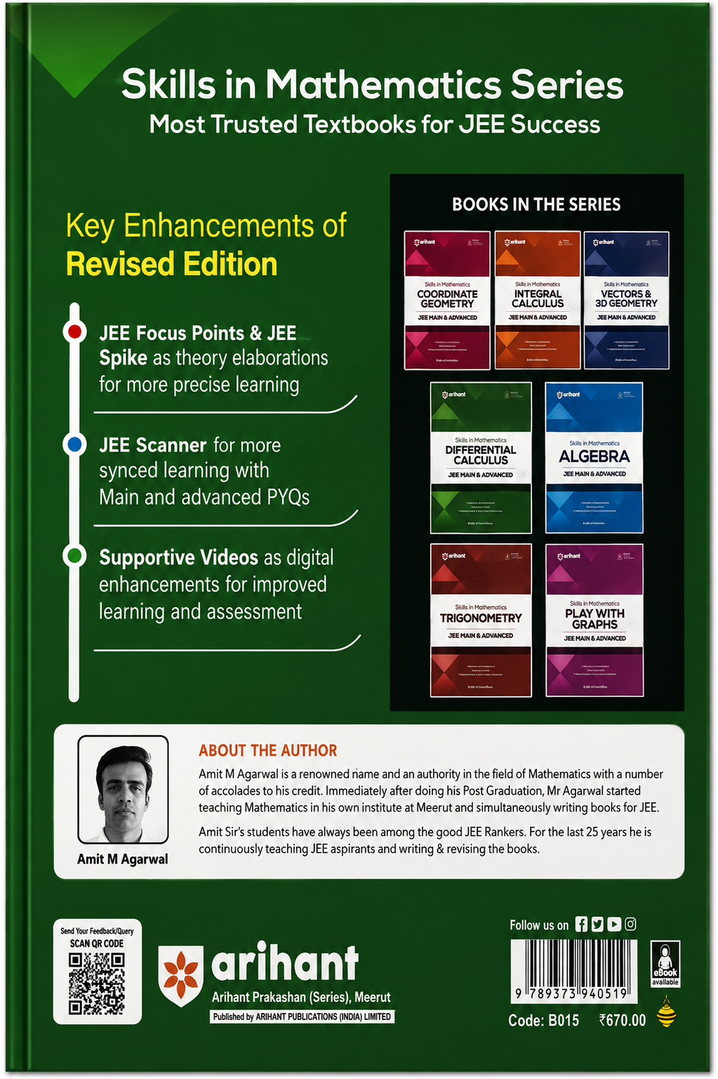 Arihant Skills in Mathematics Differential Calculus for JEE Main & Advanced | Theory & Practice | JEE Focus Points | PYQ Scanners | Amit M Agarwal