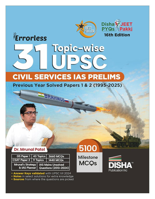Disha 31 Topic-wise UPSC Civil Services IAS Prelims Previous Year Solved Papers