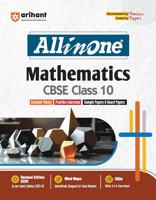 Arihant All in One Mathematics Class 10 for CBSE Exams 2025-26 | Revised Edition