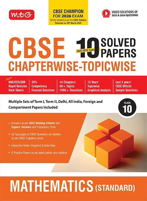 CBSE 10 Years (2025-2016) Chapterwise Topicwise Solved Papers Class 10 Maths